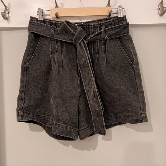 Pants - Dark Denim High Waist Shorts w/ Belt